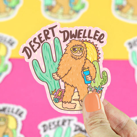 Desert Dweller Sasquatch Bigfoot Yeti Vinyl Sticker