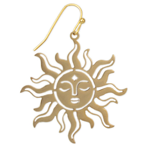 Golden Serenity Sun Earrings