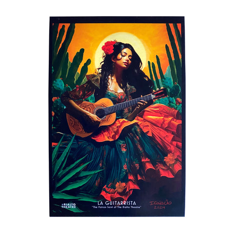 La Guitarrista Postcard/Mini Print
