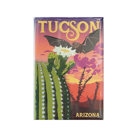 Tucson Arizona Bat Cactus Magnet