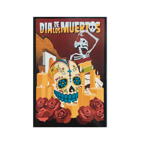 Sugar Skull Retro Trek Postcard