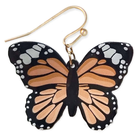 Monarch Butterfly Dangle Earrings