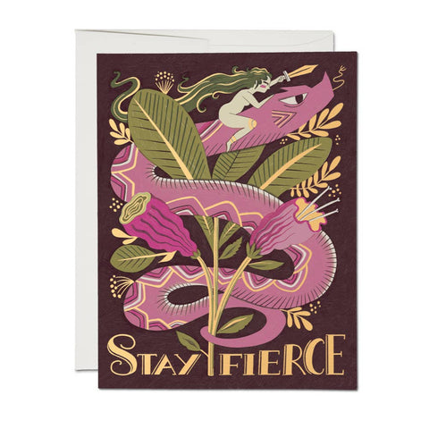 Fierce Snake Friendship Greeting Card