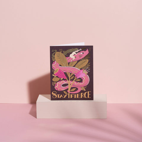 Fierce Snake Friendship Greeting Card