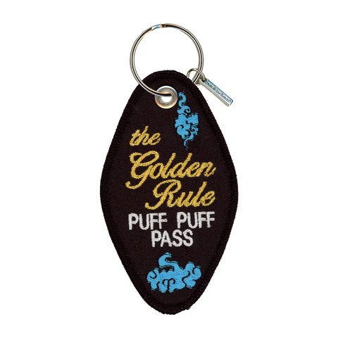 Puff Puff Pass Embroidered Keychain