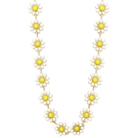 Field of Flowers White Daisy Chain Necklace