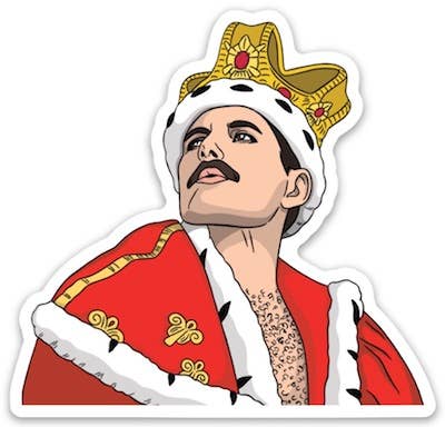 Freddie Mercury Die Cut Sticker