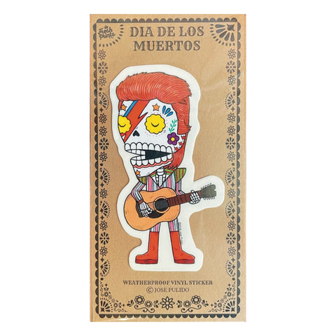 Ziggy Stardust Day of the Dead Musician Assorted Sticker