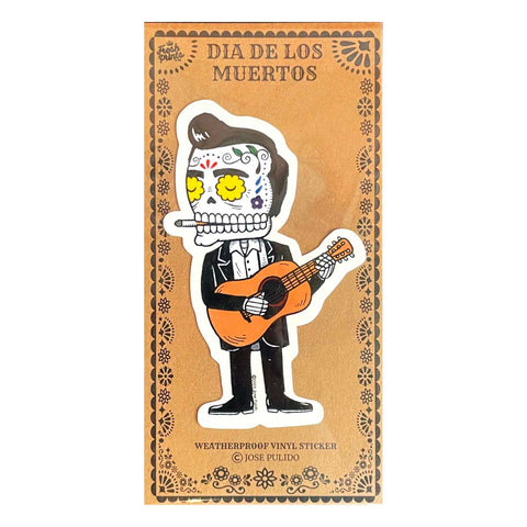 Johnny Cash Day of the Dead Musician Assorted Sticker