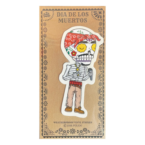 Tupac Day of the Dead Musician Assorted Sticker