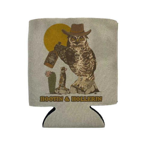 Hootin & Hollerin Owl Cowboy Koozie