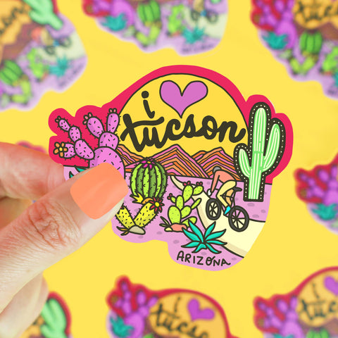 I Love Tucson City Series Arizona Vinyl Sticker