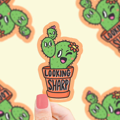 Lookin’ Sharp Cactus Vinyl Sticker