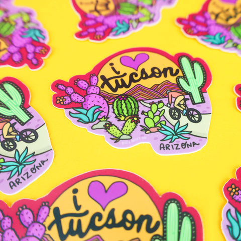 I Love Tucson City Series Arizona Vinyl Sticker